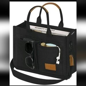 Elegant Black and Brown Laptop Bag